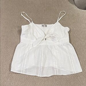 LOFT White Textured Camisole Top